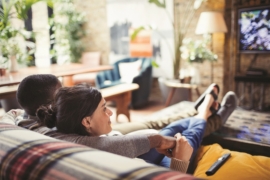 Couple watching TV