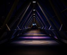 Lit corridor